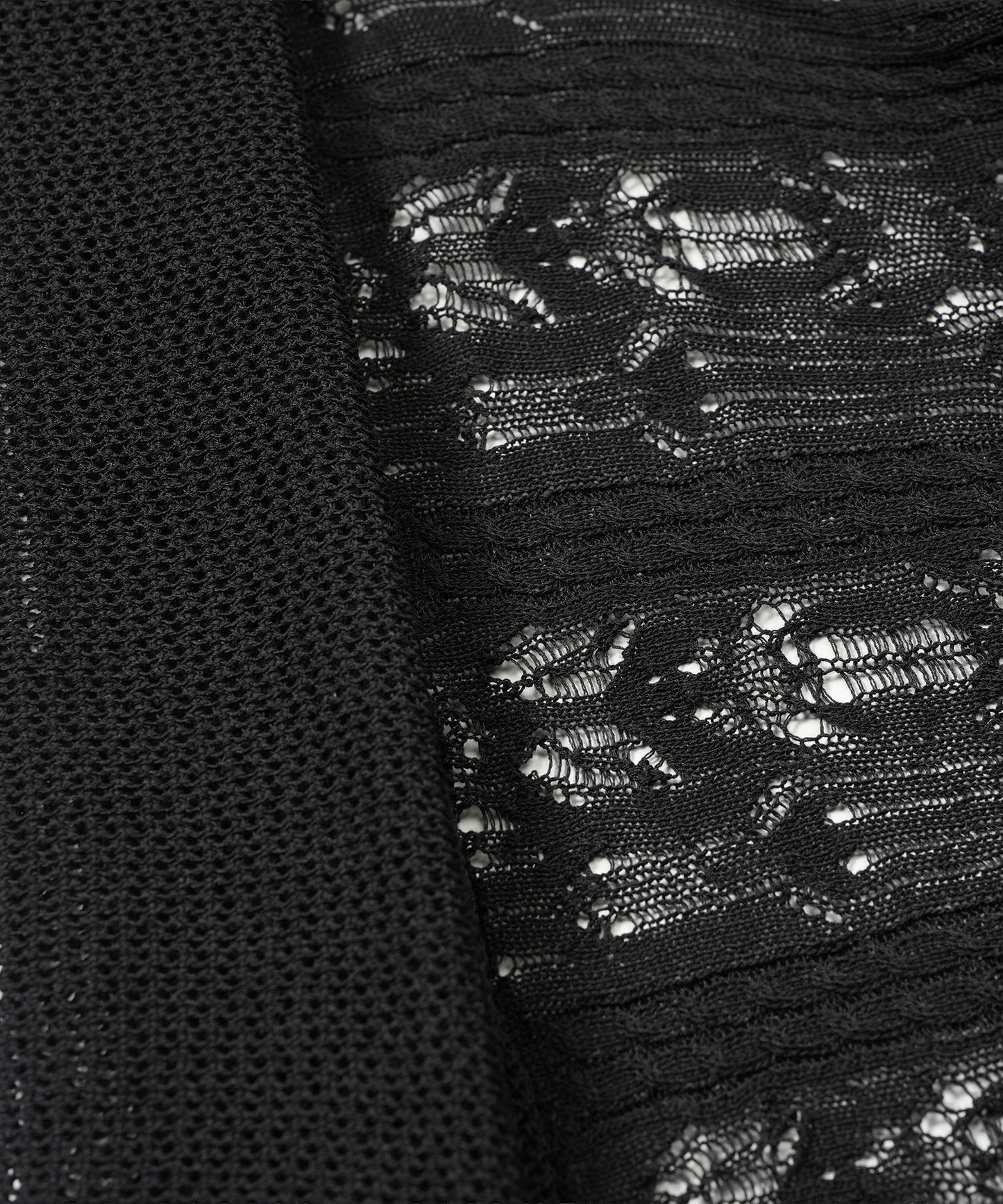 2wayオープンワークニットガウン