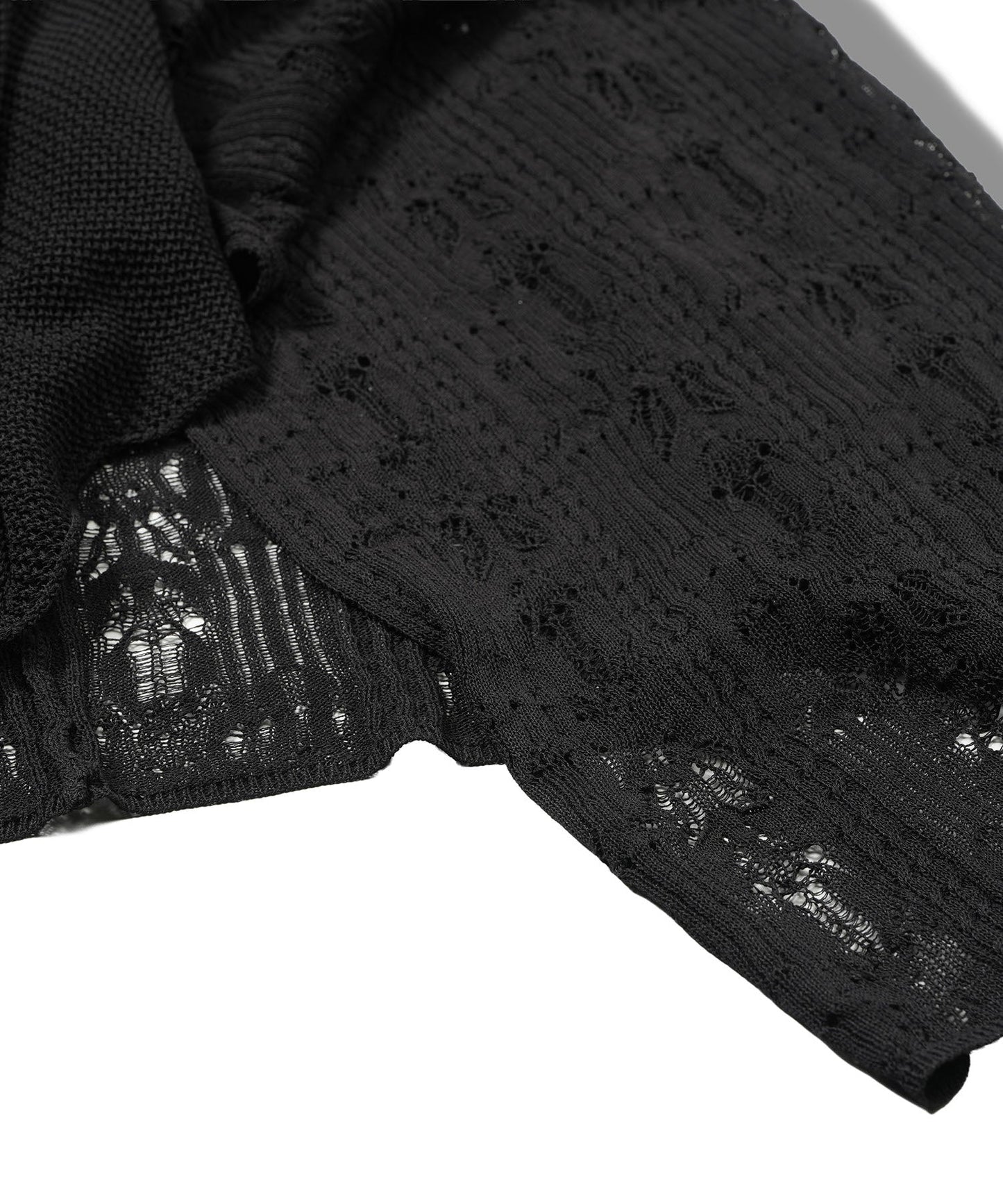 2wayオープンワークニットガウン