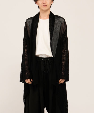 2wayオープンワークニットガウン