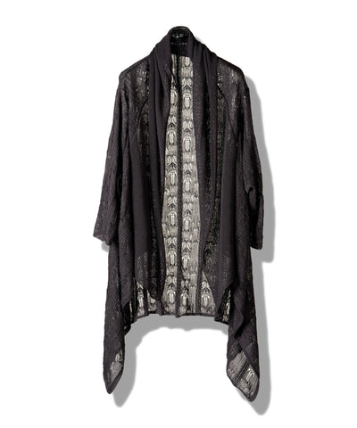 2wayオープンワークニットガウン