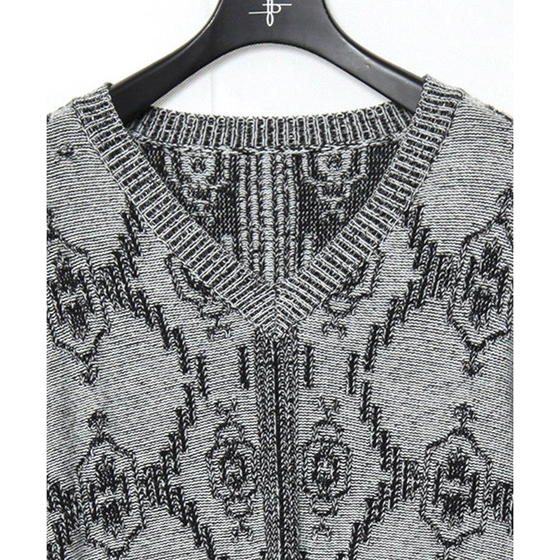 CAニットプレーティングJQ-Vネックプルオーバー