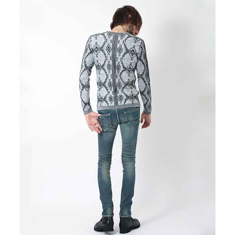 CAニットプレーティングJQ-Vネックプルオーバー