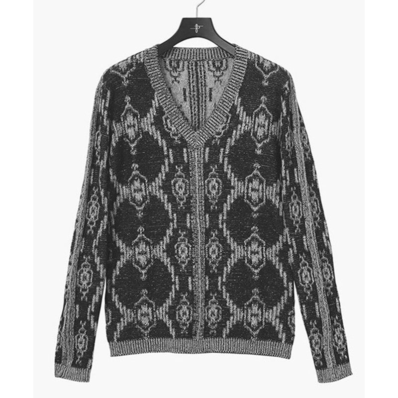 CAニットプレーティングJQ-Vネックプルオーバー