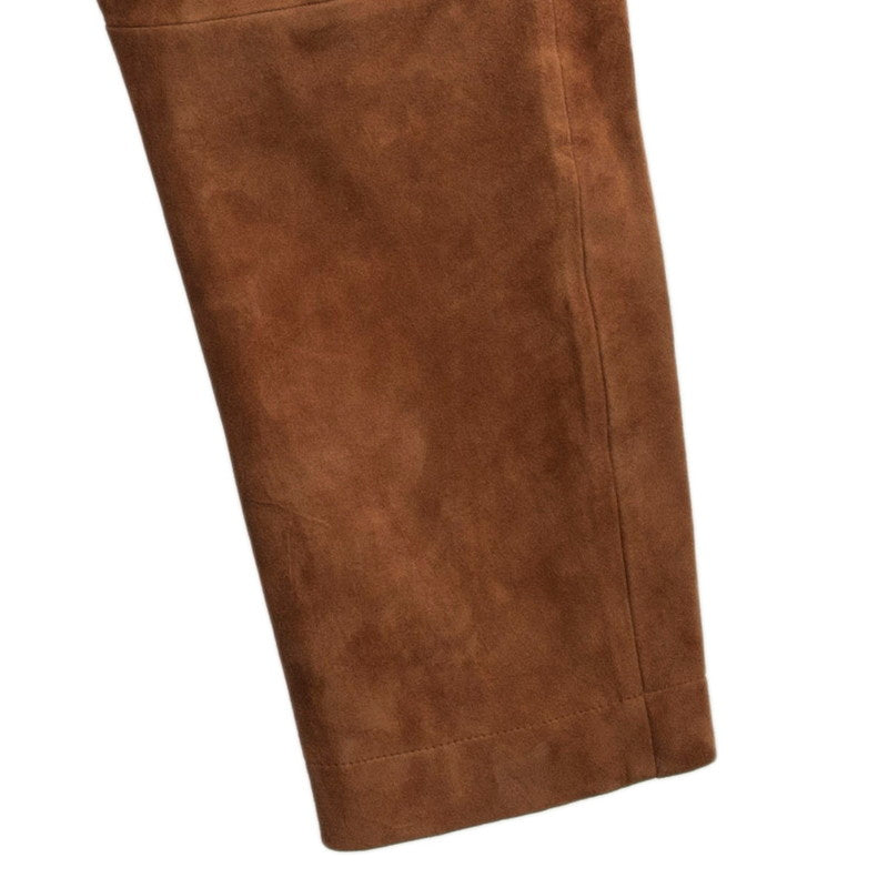 Goat suede wrap sarouel trousers