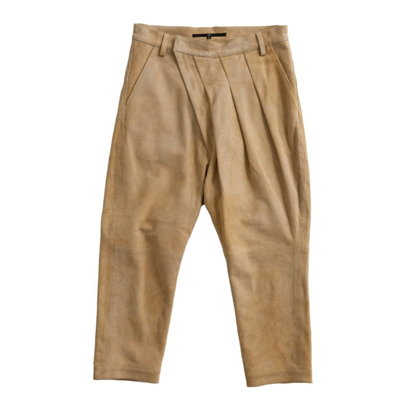 Goat suede wrap sarouel trousers