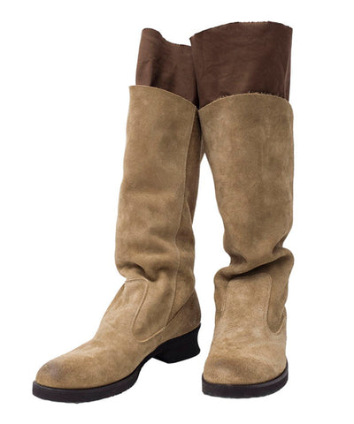 Layered long draped boots