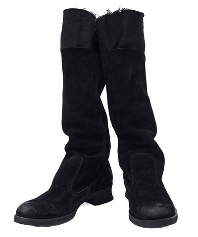 Layered long draped boots