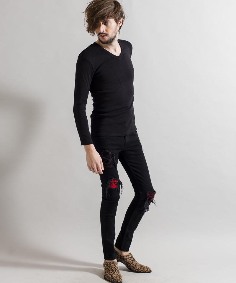 16フライス9分袖VN-T