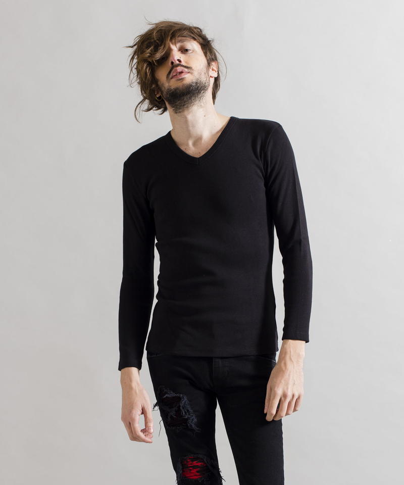 16フライス9分袖VN-T