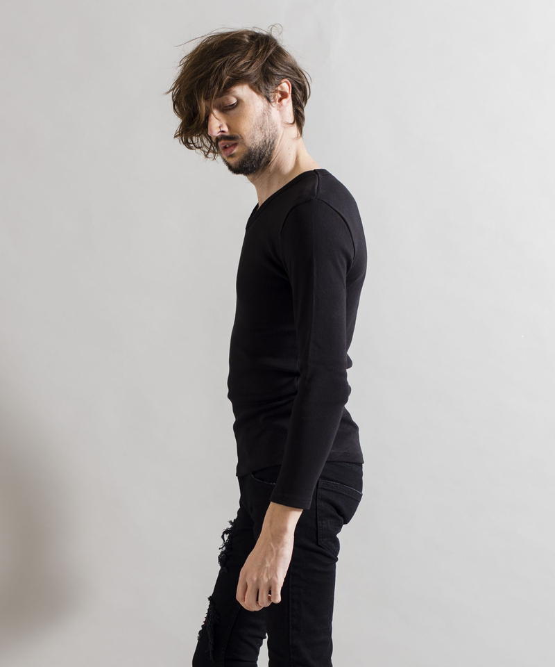 16フライス9分袖VN-T