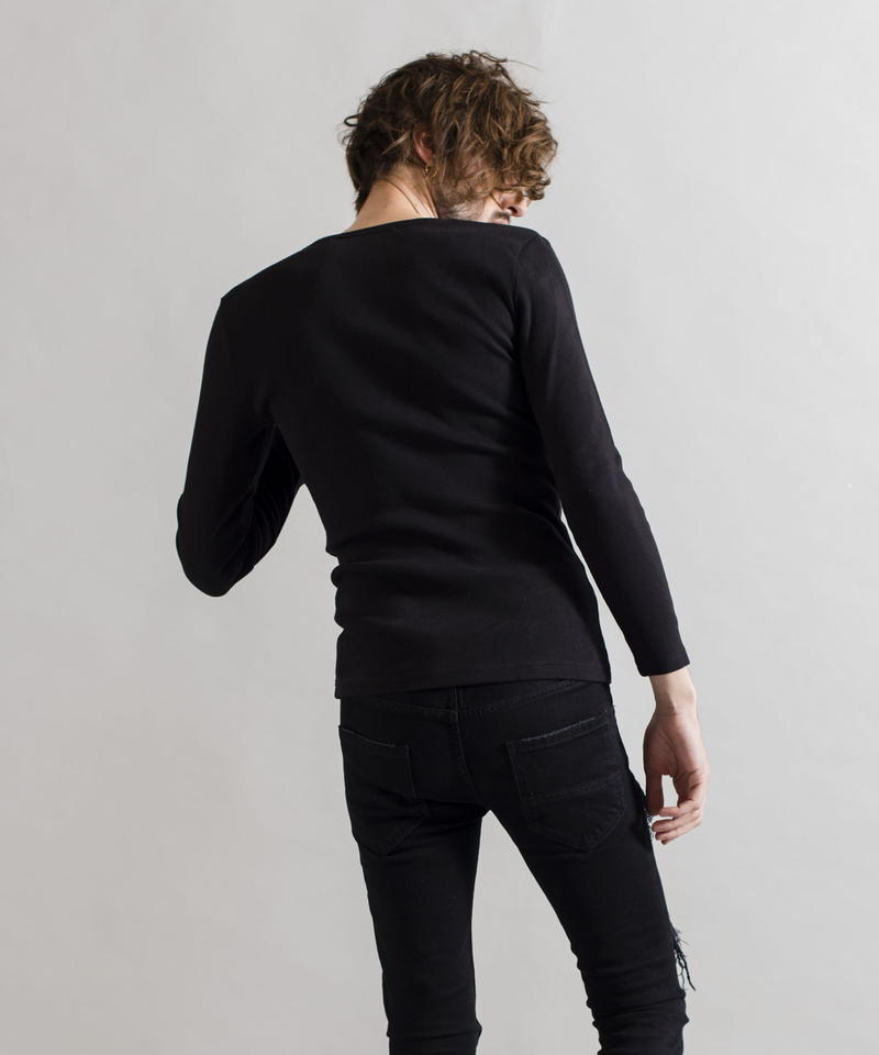 16フライス9分袖VN-T