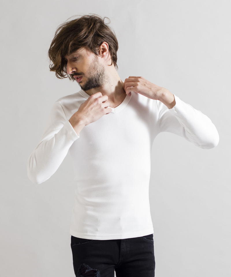 16フライス9分袖VN-T