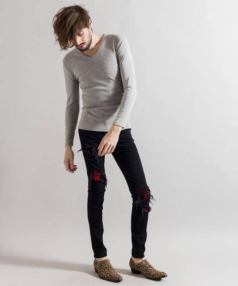 16フライス9分袖VN-T