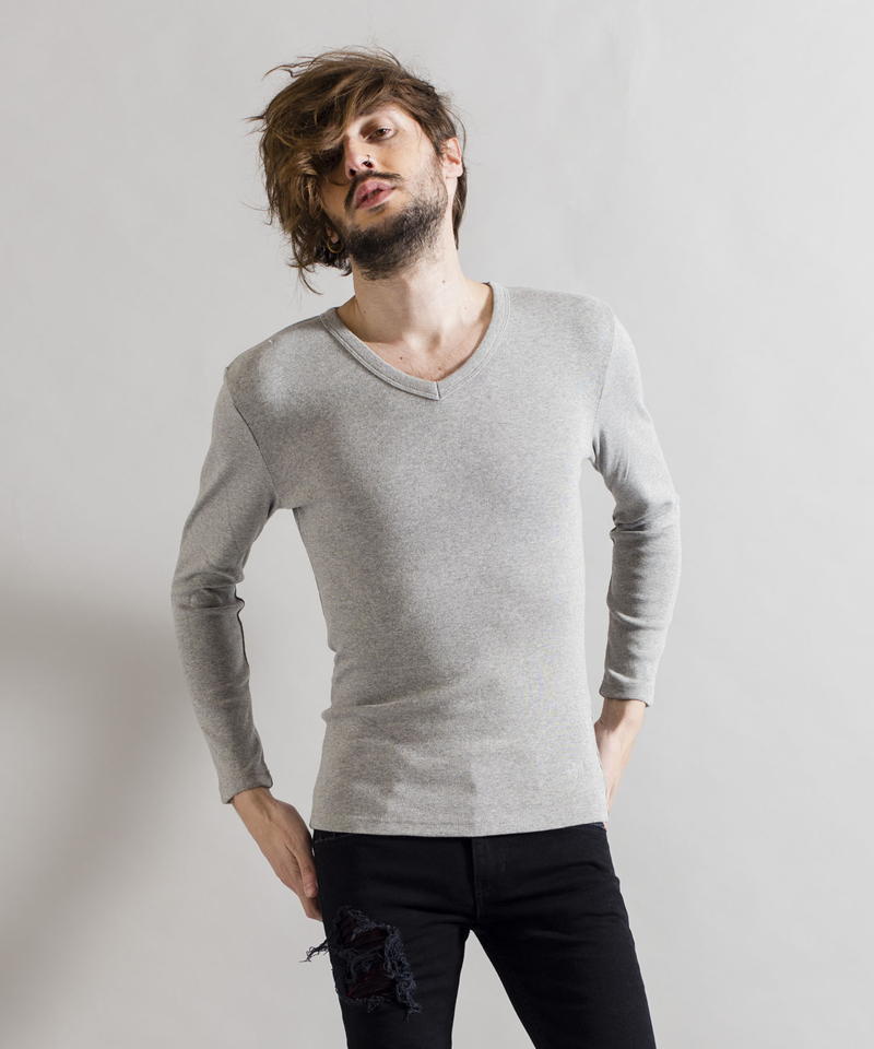 16フライス9分袖VN-T