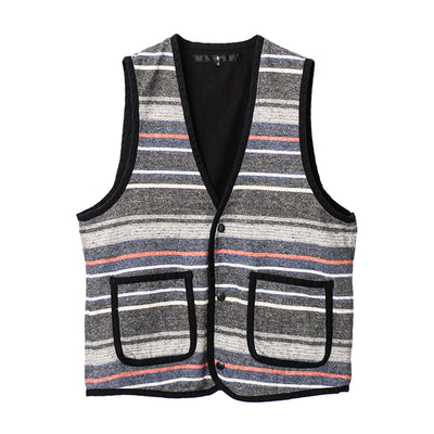 Shaggy Jazz Nep Border Blanket Vest