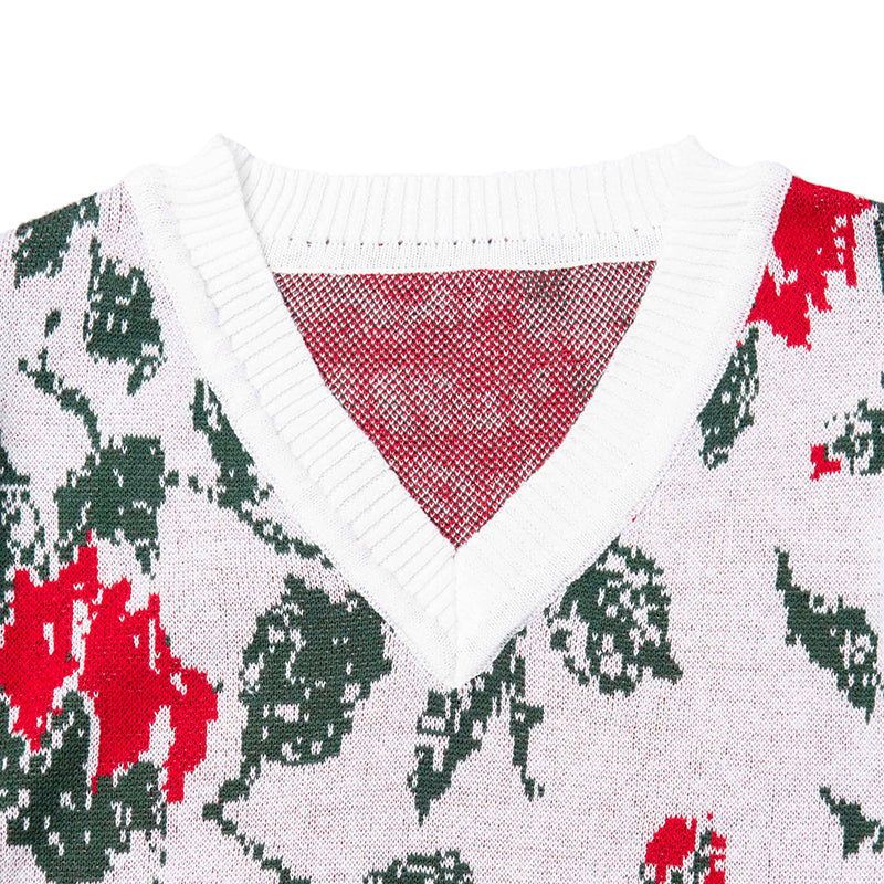 C Knit Rose JQ-V/N Pullover