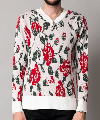 C Knit Rose JQ-V/N Pullover