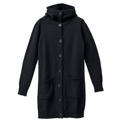 CニットフーデッドロングJKT