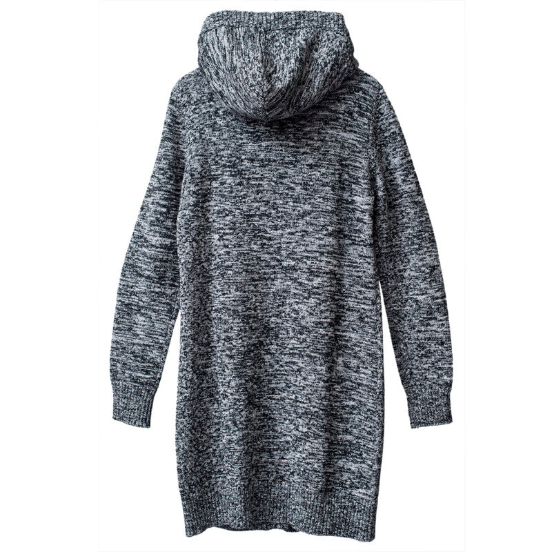 CニットフーデッドロングJKT