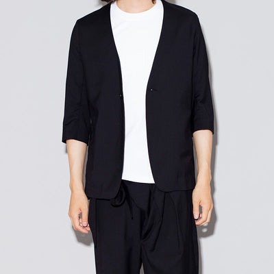 TR stretch no-collar 1B 7/8 sleeve JKT