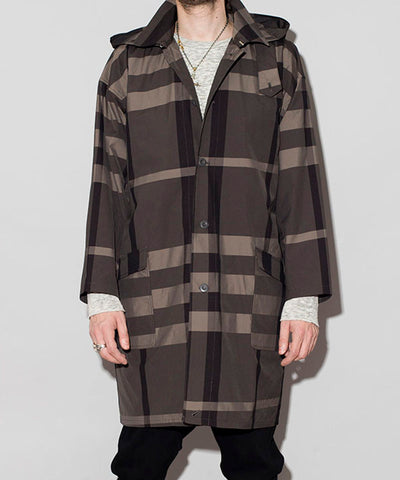 BIGチェックツイル九八レインオーバーコート
