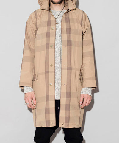 BIGチェックツイル九八レインオーバーコート