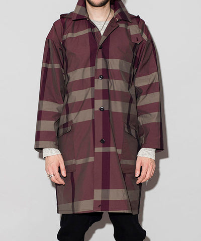BIGチェックツイル九八レインオーバーコート