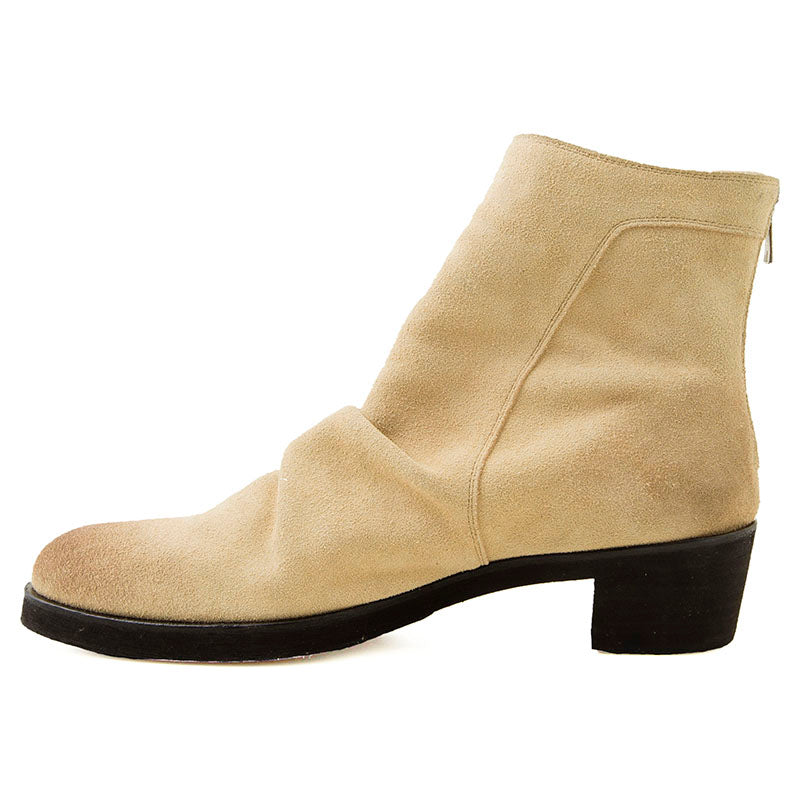 Draped heel boots