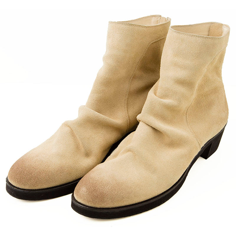 Draped heel boots