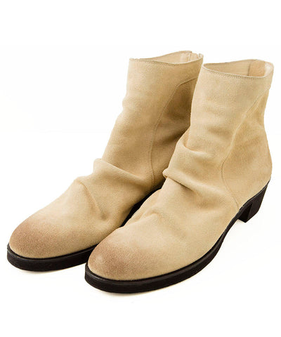 Draped heel boots