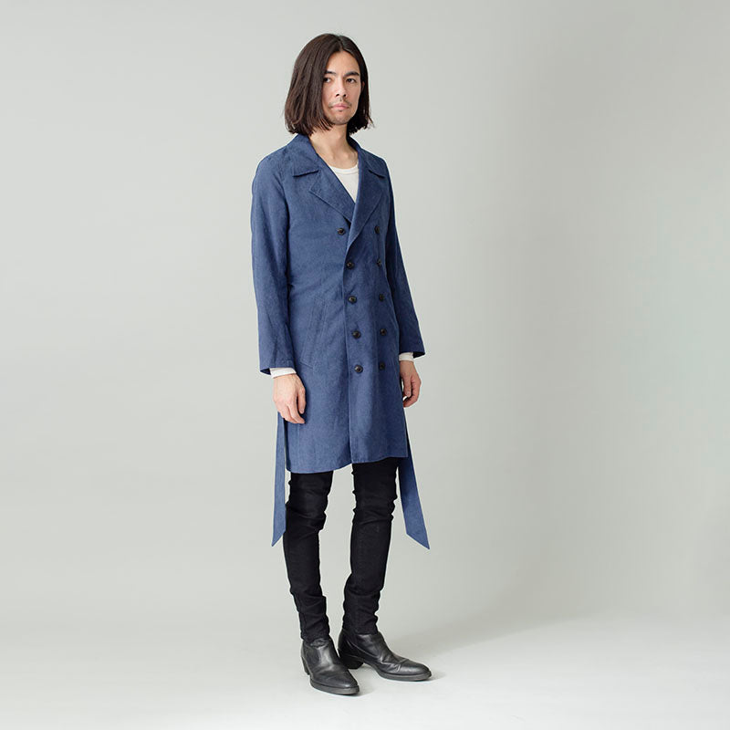 P suede trench coat