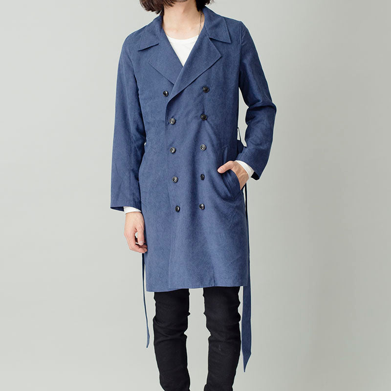 P suede trench coat