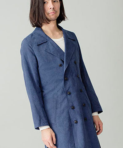 P suede trench coat