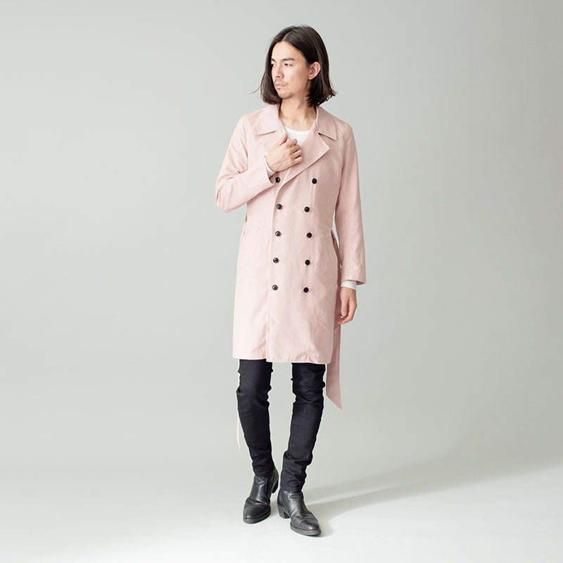 P suede trench coat