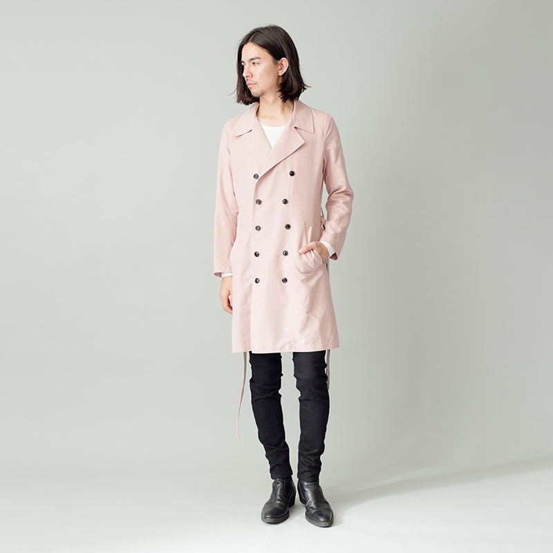 P suede trench coat