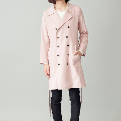 P suede trench coat