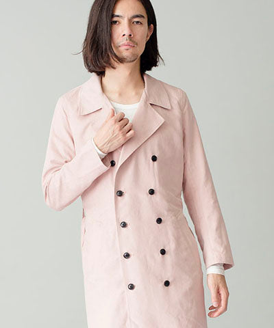 P suede trench coat