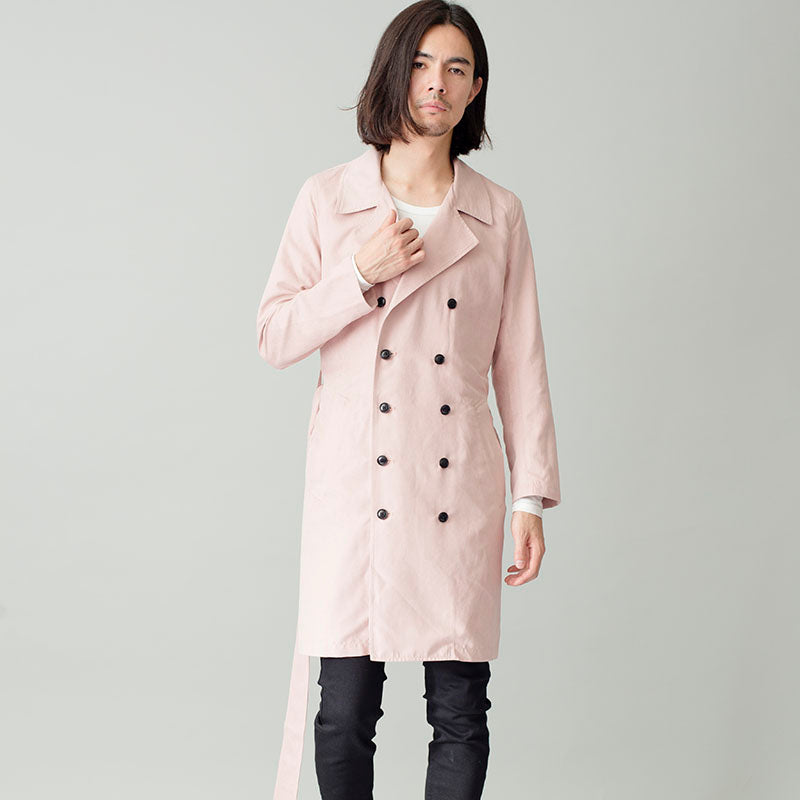 P suede trench coat