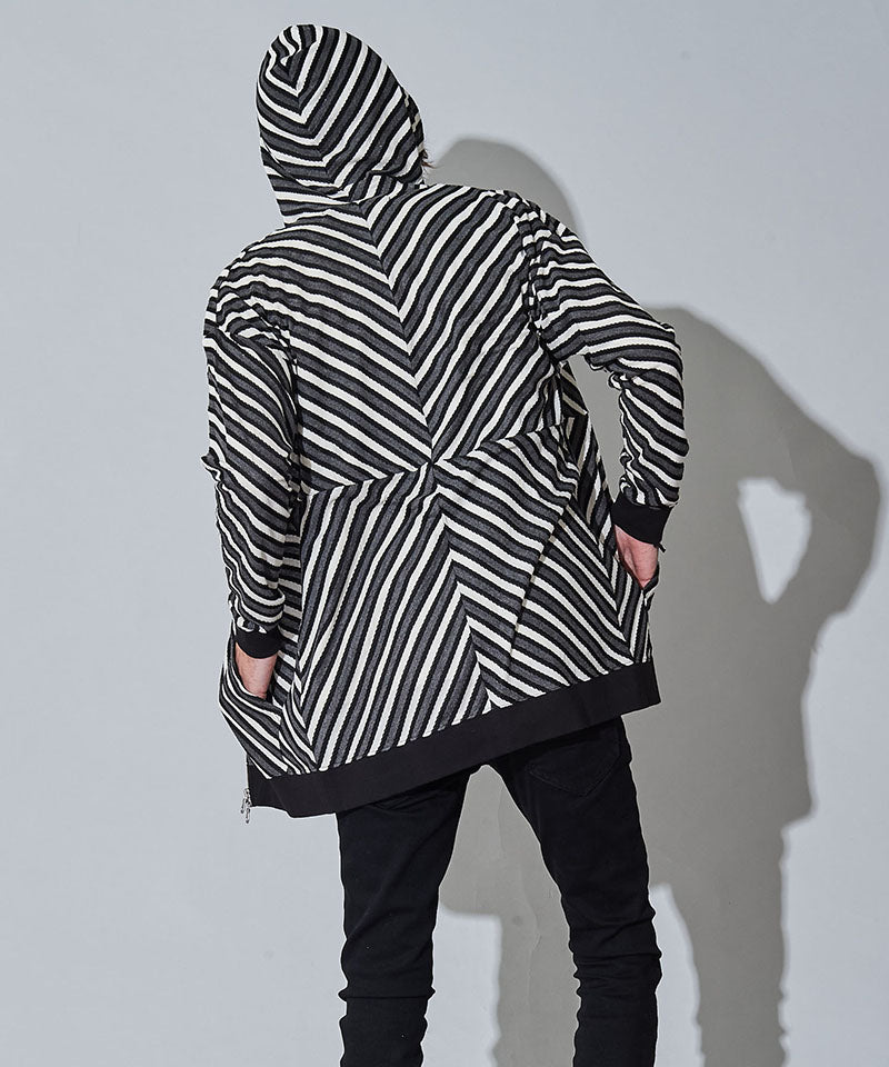 Bias Border Zip Hoodie