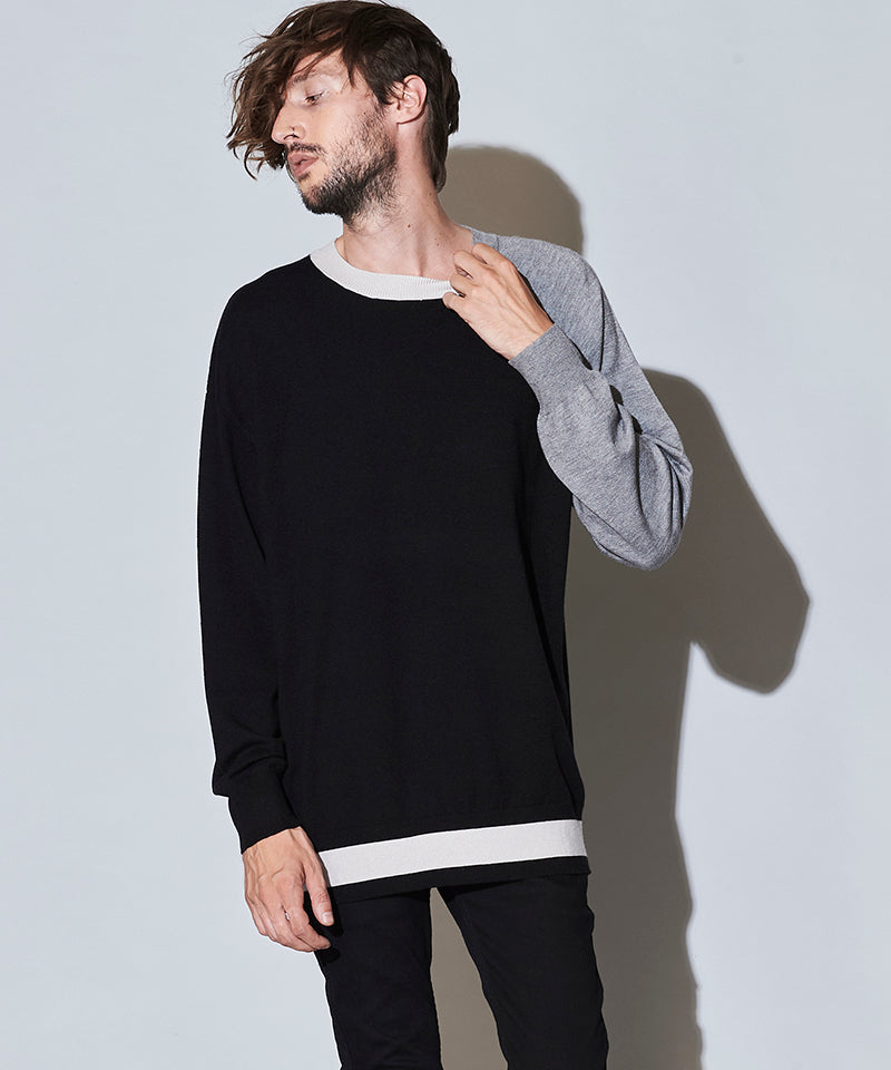 アシンメトリーBIGニットプルオーバー