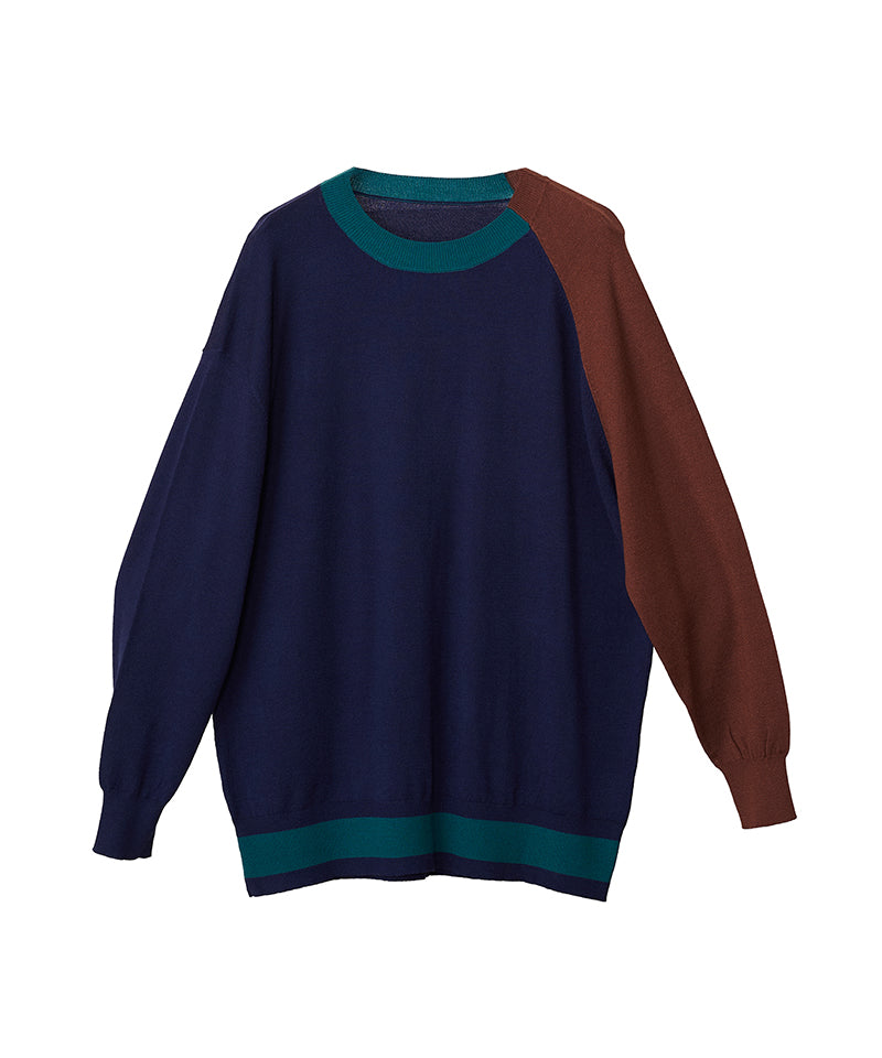 アシンメトリーBIGニットプルオーバー