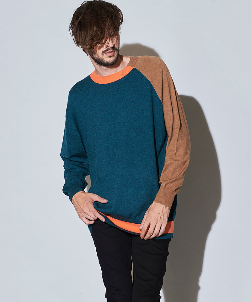 アシンメトリーBIGニットプルオーバー