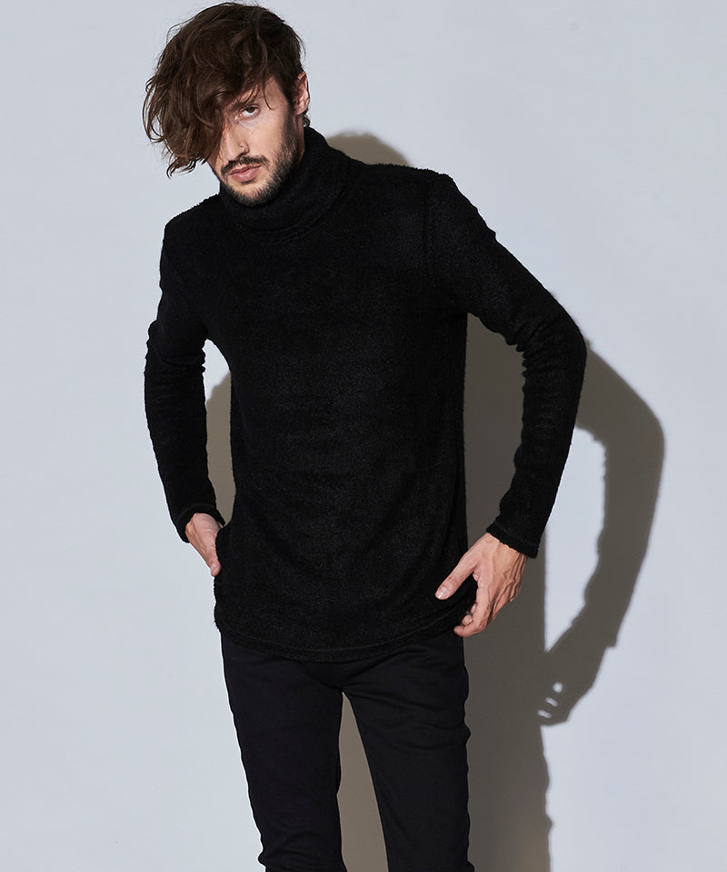 Vicure Lamb Pile Turtleneck Pullover