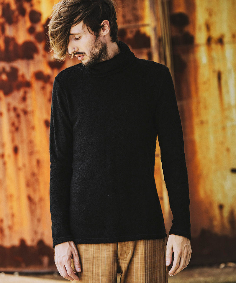 Vicure Lamb Pile Turtleneck Pullover