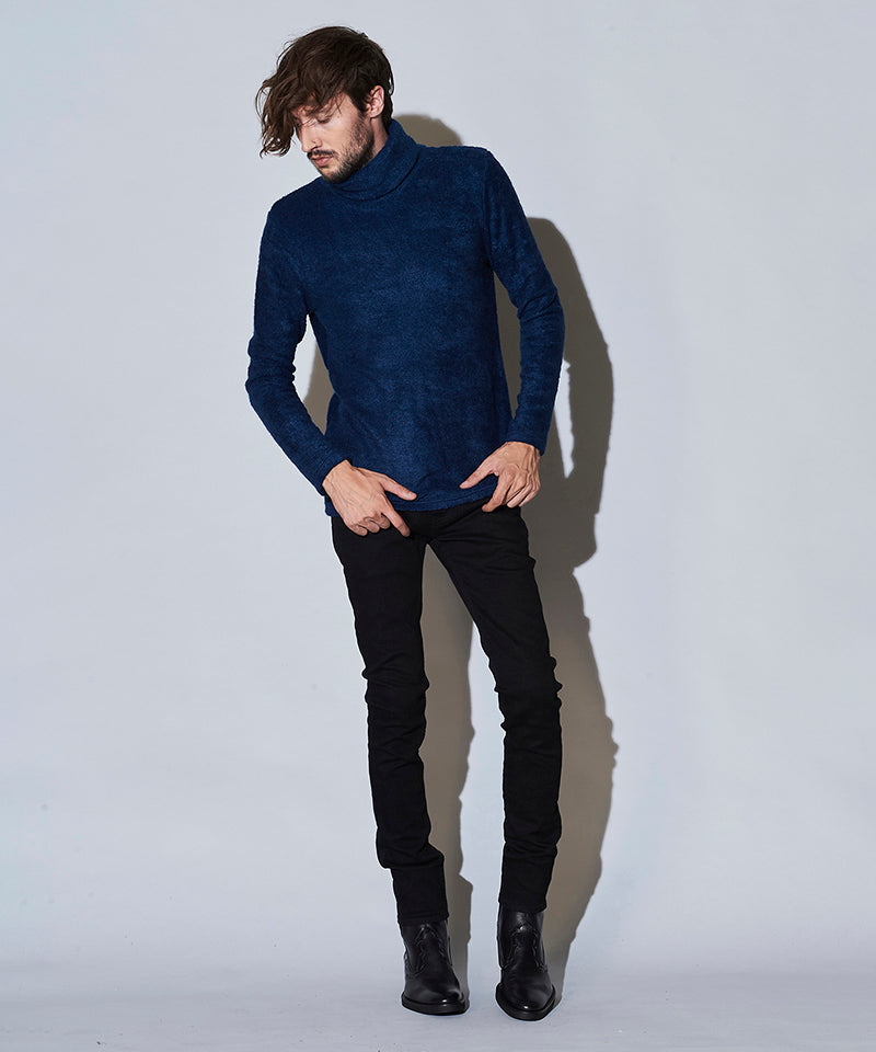 Vicure Lamb Pile Turtleneck Pullover