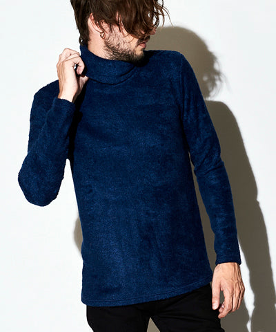 Vicure Lamb Pile Turtleneck Pullover