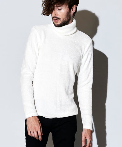 Vicure Lamb Pile Turtleneck Pullover