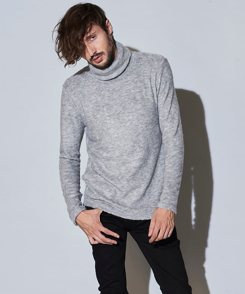 Vicure Lamb Pile Turtleneck Pullover