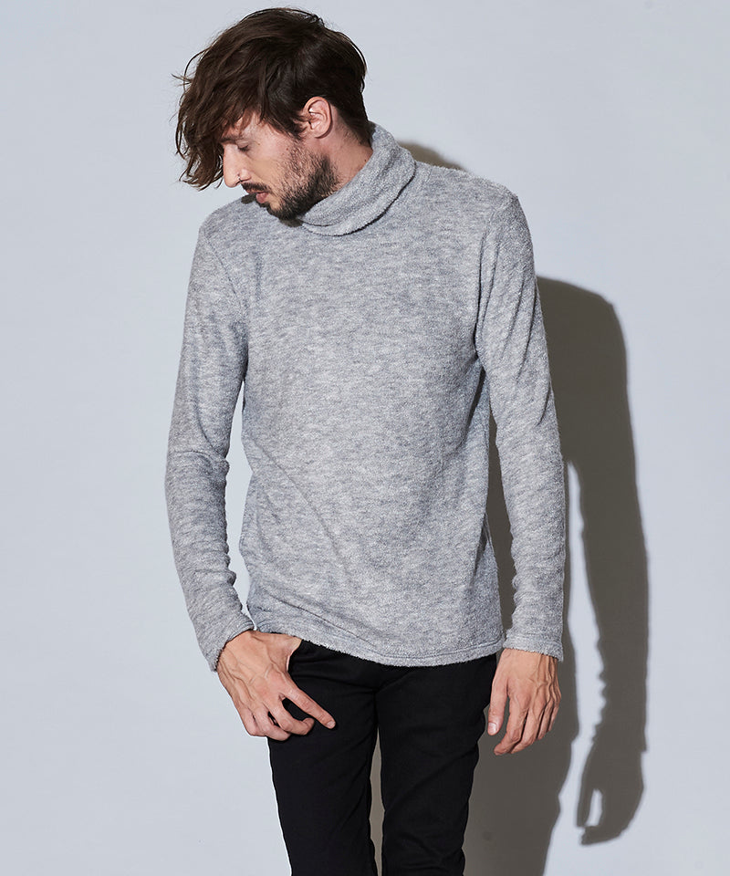 Vicure Lamb Pile Turtleneck Pullover