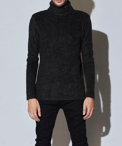 Vicure Lamb Pile Turtleneck Pullover